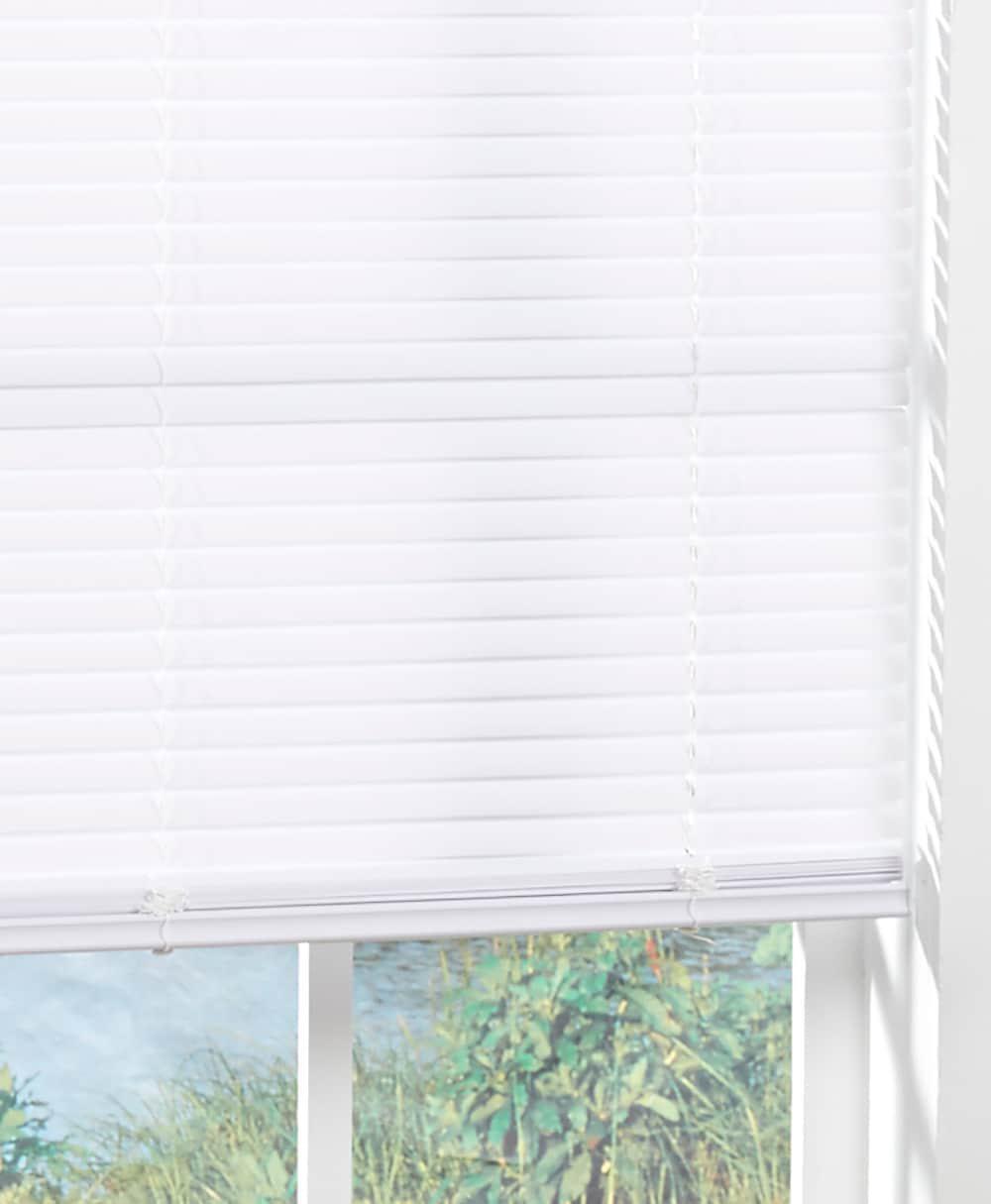Light Filtering 1-in Slat Width 34-in X 64-in Cordless White Vinyl Light Mini