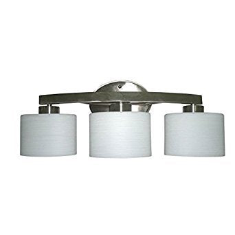 allen + roth 3-Light Merington Brushed Nickel Standard Bathroom Vanity Light