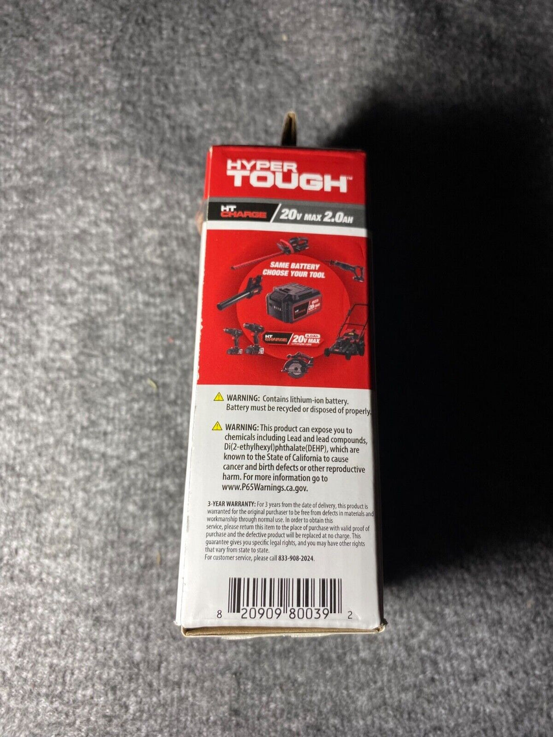 Hyper Tough 20V Max 2.0Ah Lithium-Ion Battery Pack with USB-a and USB-C Ports