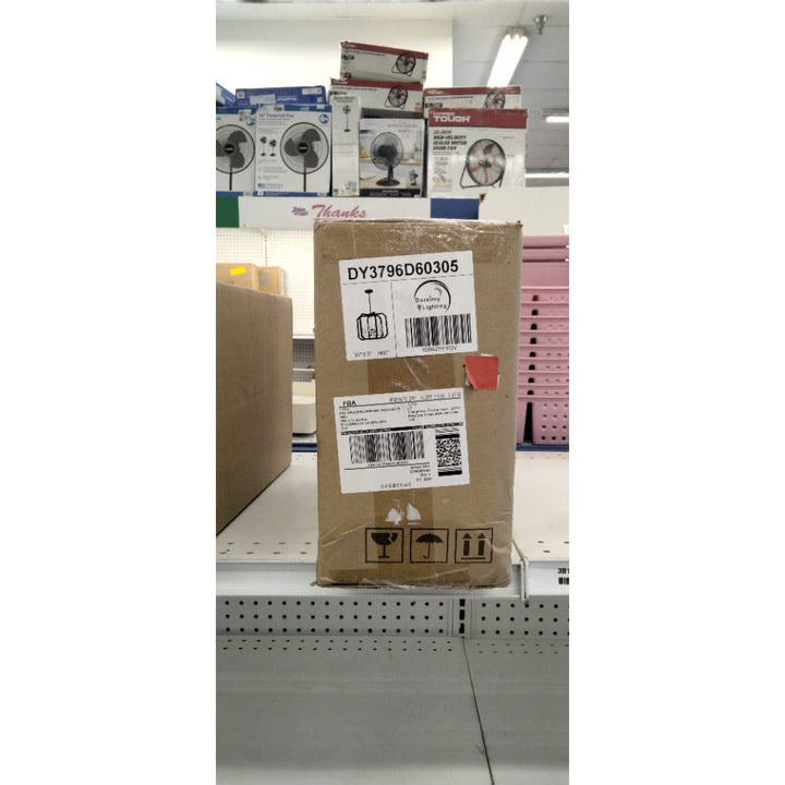 Doraimy Lighting 6 Light Farmhouse Adjustable Rod Black Pendant Light Fixtures Gold Finish,Rustic Hanging Ceiling Chandelier Light for Foyer Dining Room Kitchen Island Hallway