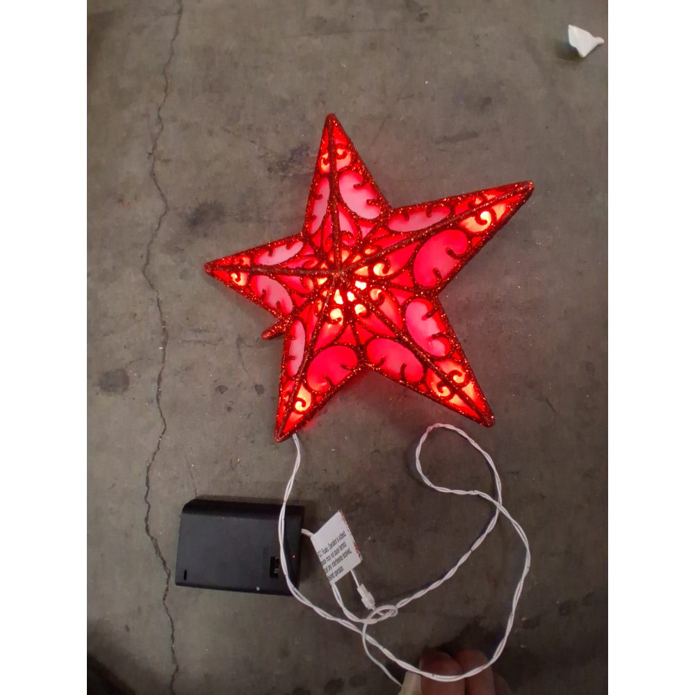 Red Star Christmas Tree Topper - Battery Operated Retail $15.00