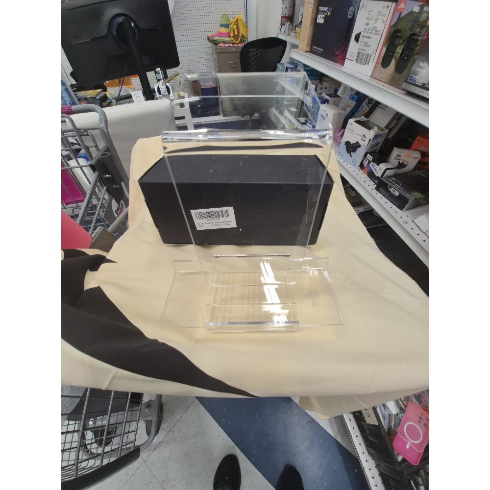 Generic Raffle Ticket Box - Acrylic, Black Base, Clear Top
