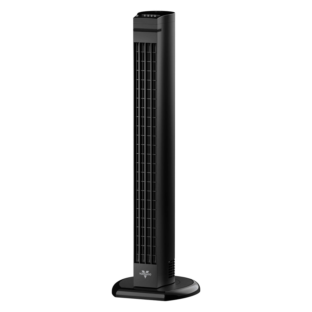 Vornado 4T Oscillating Tower Fan with Remote Control  40  Tall  Black (New)