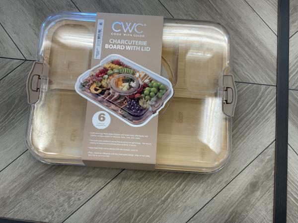CWC COOK WITH COLOR CHARCUTERIE  BOARD WITH LID