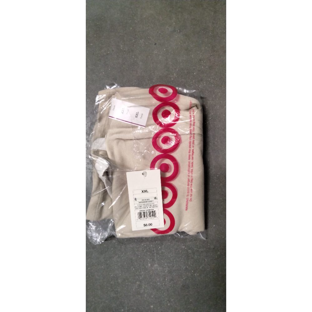 Women's Slim Fit Ribbed High Neck Tank Top - a New Day™ Tan/White XXL Retail $5.00