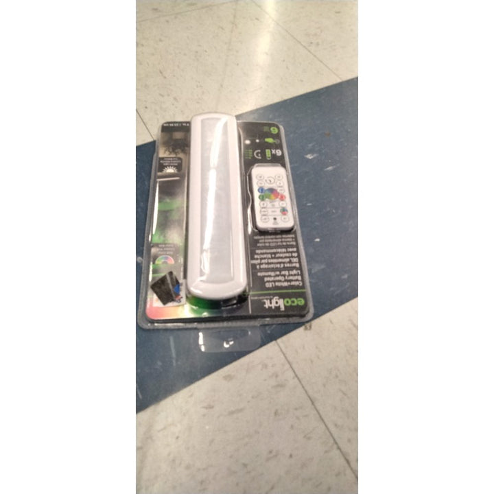 Ecolight LED Battery-Operated Bar Light - White, RGB Color Changing or 4000K White, Tap on/Off, auto Off Timer, dimmable, 80 Lumens Each with IR Remote