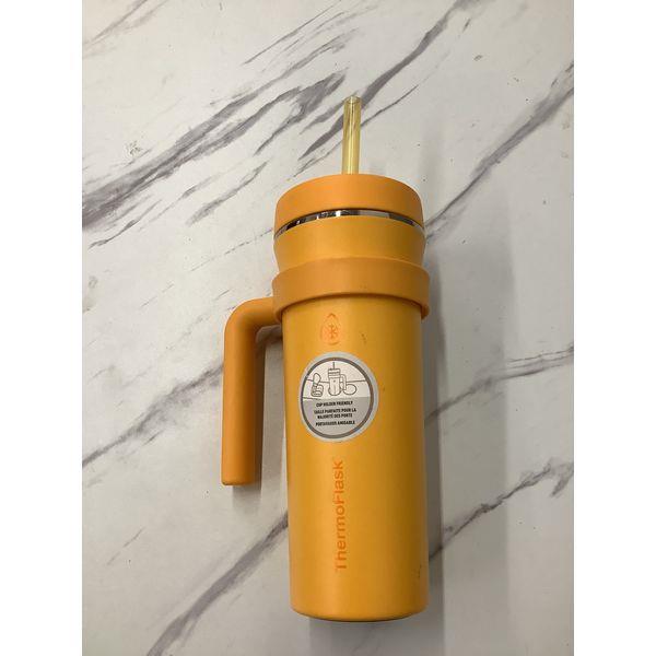 Thermoflask Insulated Tumbler with Handle and Straw - Yellow Retail $25.00