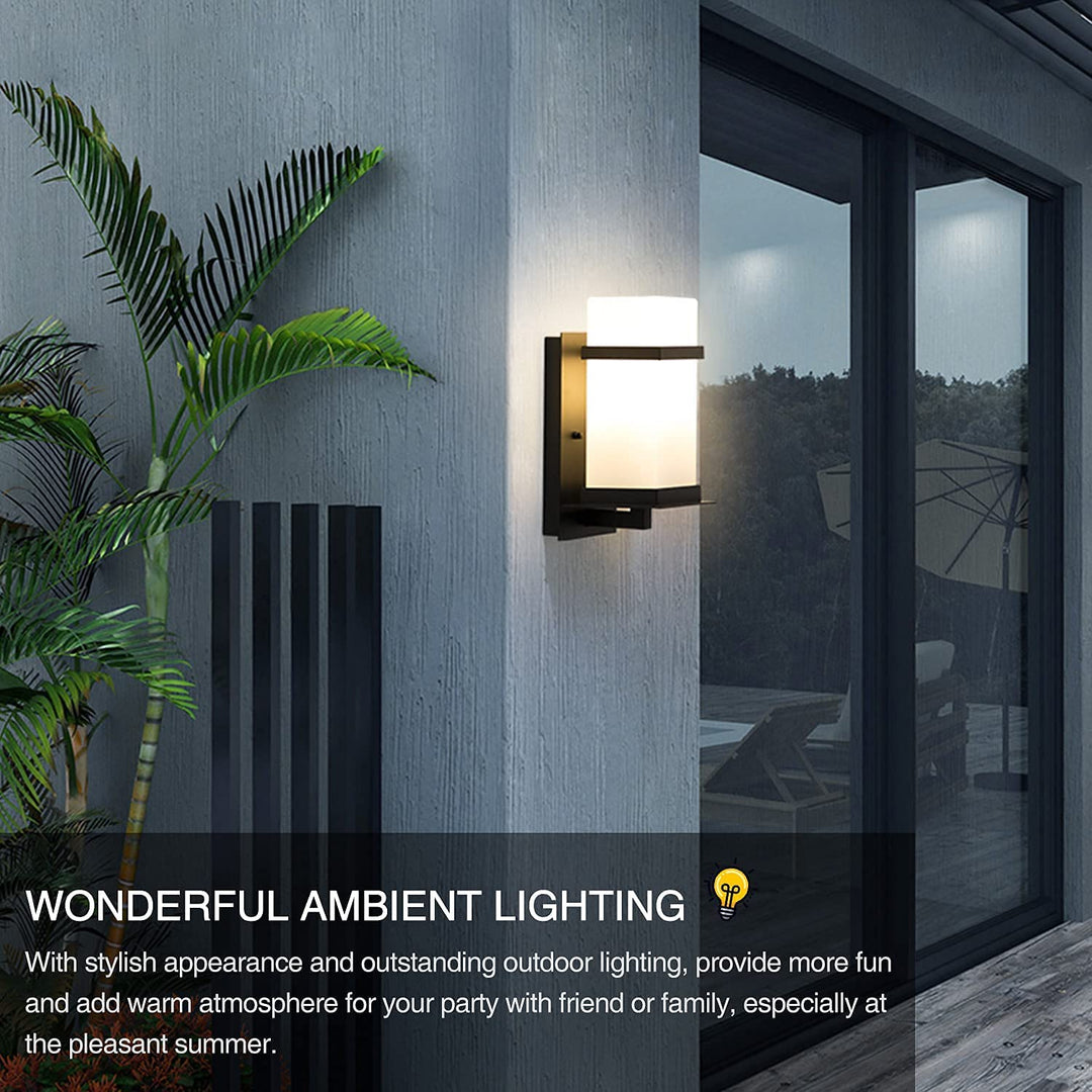 kanofoxim Vintage Outdoor Wall Lantern Fixture - Rustic Wall Mount Light Exterior Wall Sconce Lighting, Coach Light for Front Porch, Garage, Entryway with Water Glass Shade - Anti-Rust Wall Lamp