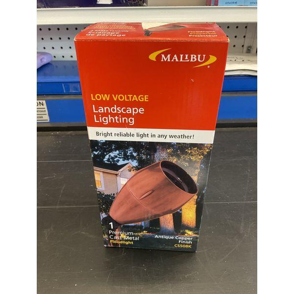 Malibu Low Voltage Landscape Lighting - Premium Cast Metal Floodlight, Antique Copper Finish CS508K Retail $20.00