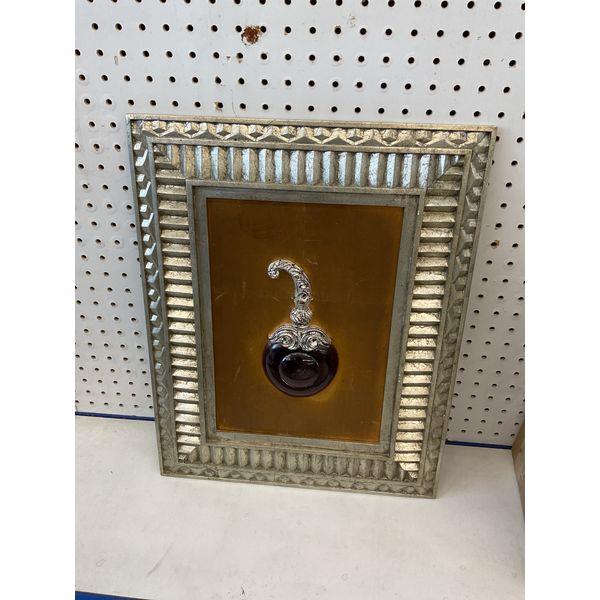 Antique Ornate Framed Artwork with Dark Red Jewel Accent Retail $75.00