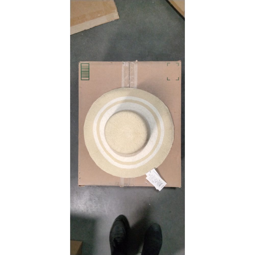 A New Day Striped Floppy Brim Floppy Beach Hat Cream Colored, Small-Medium Retail $18.00