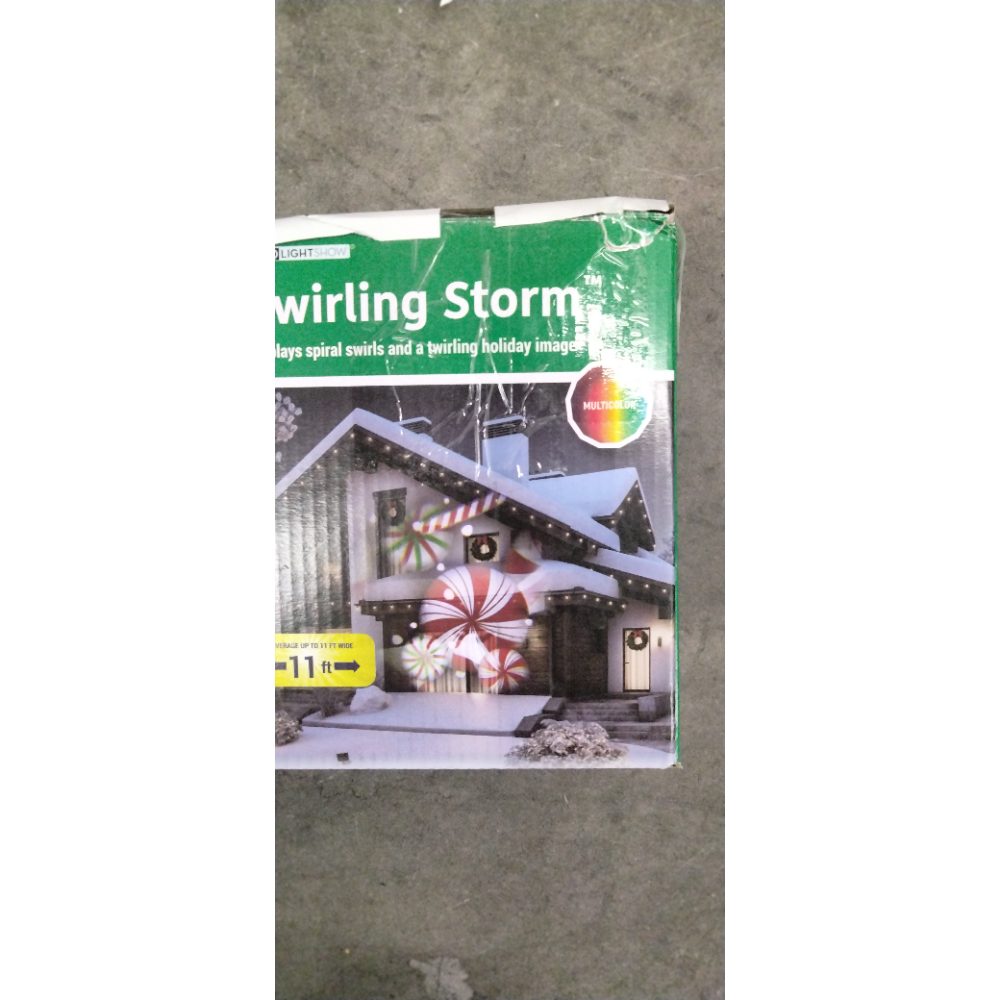 LED Light Show Swirling Storm - Holiday Image Projector, 11 ft Wide Retail $30.00