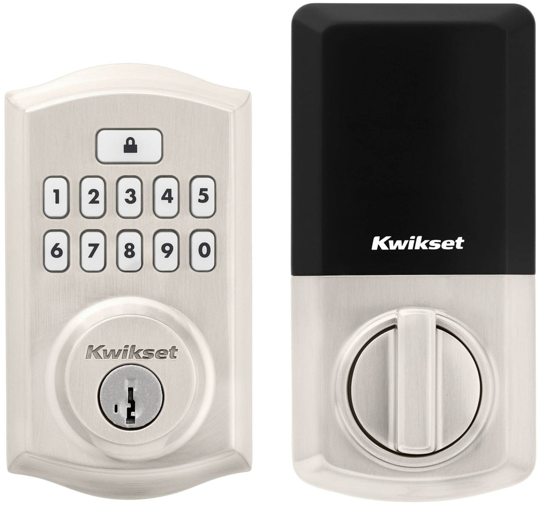 Kwikset 9260TRL-15S Traditional SmartCode Keypad Electronic Deadbolt SmartKey Satin Nickel Finish