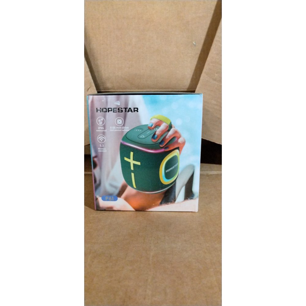HOPESTAR P61 - Wireless Speaker, Portable, IPX6, 6-Hour Playtime - GREEN Retail $25.00