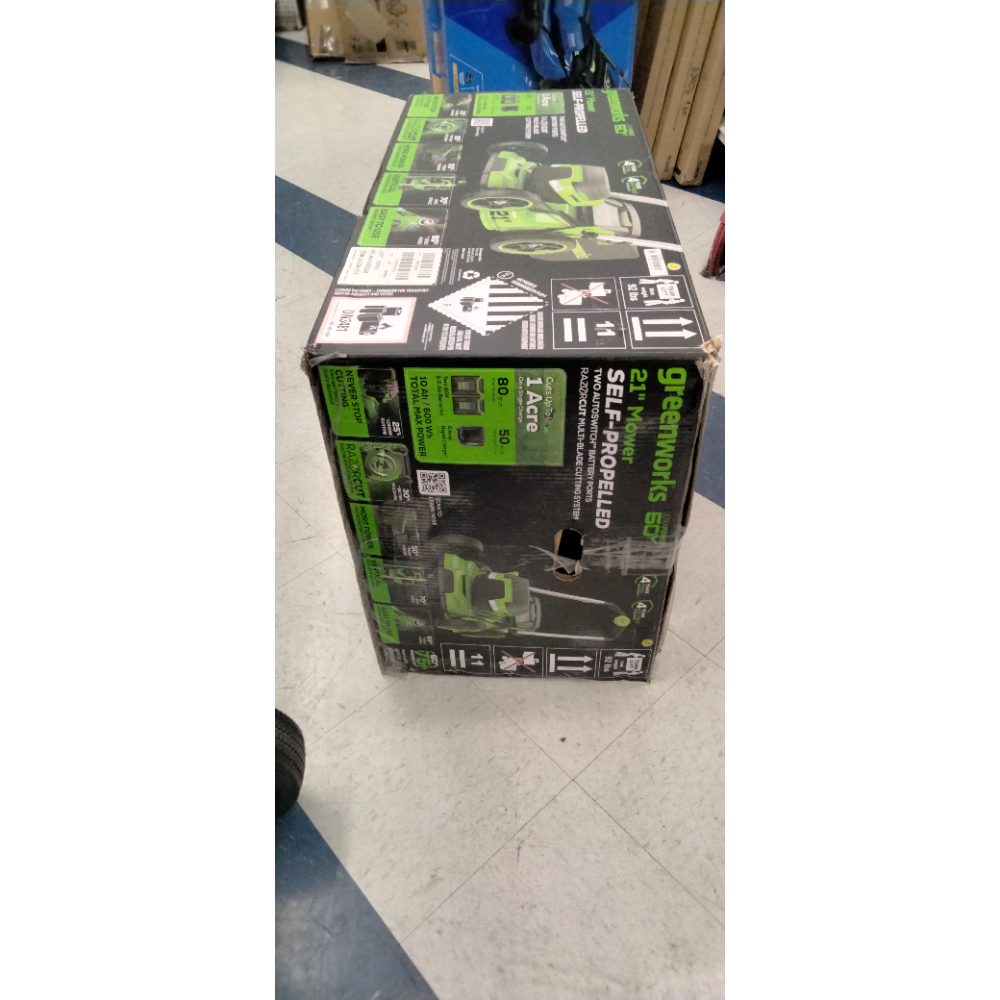 Greenworks 60V 21â€ Dual-Blade Self-Propelled Lawn Mower with (2) 5.0 Ah Batteries & Rapid Charger