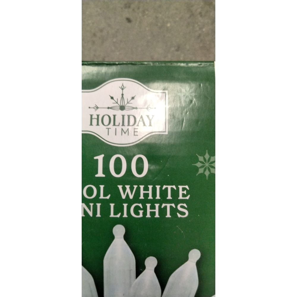 Holiday Time 100 Cool White Mini Lights, LED, Indoor/Outdoor Retail $15.00