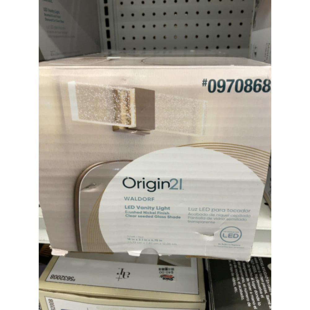 allen + roth Waldorf 3-Light Nickel Modern/Contemporary Vanity Light