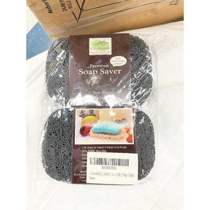 It's Senah [8Pack??] Keep Soap Clean & Fresh Bathroom Soap Dishes, Soap Saver Set | Eco-Friendly, Recyclable | Flexible & Durable Soap Lift | BPA-Free, Non-Slip Bath Soap Holders