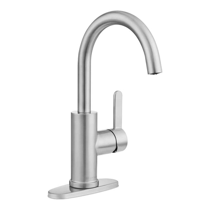 Paulina Single-Handle Bar Faucet in Stainless Steel