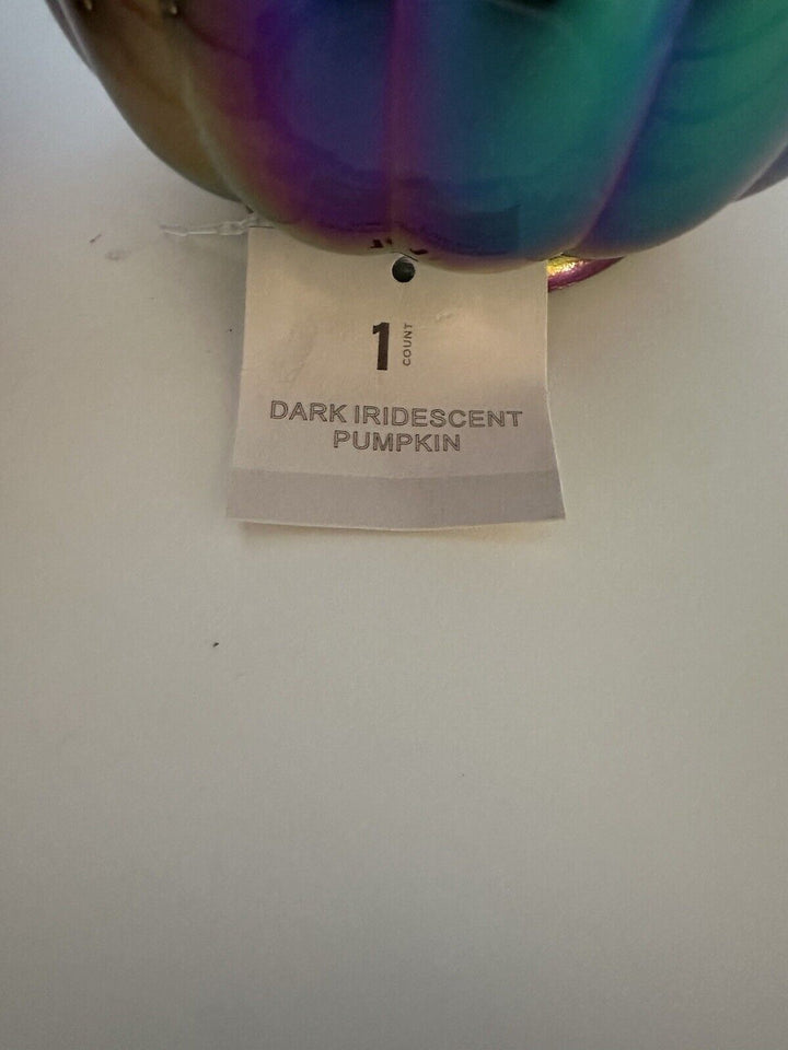 NEW Pair of 2024 Target Bullseye Playground Halloween Iridescent Glass Pumpkins