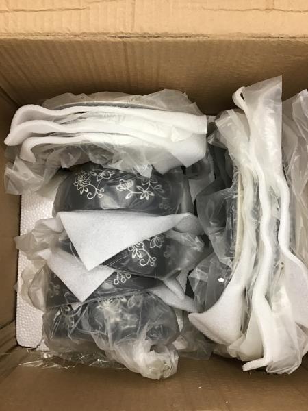 temp-tations by Tara Floral Lace Dinnerware Set, Essential 12-Piece, Grey Retail $120.00