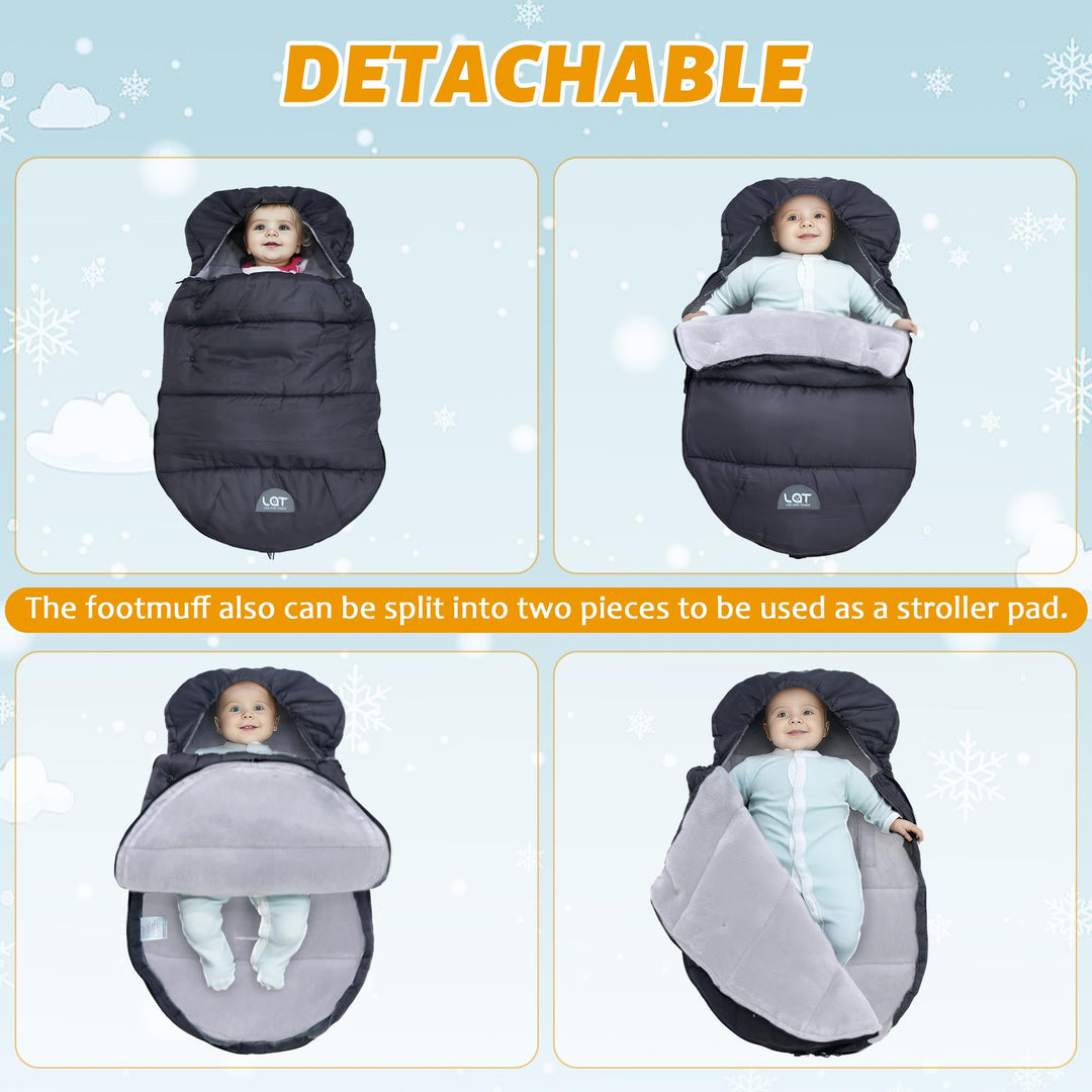 LAT Winter Warm Stroller Footmuff 30 * 18 in Universal Baby Stroller Bunting Bag Toddler Stroller Sleeping Bag Sack Baby Car Seat & Carrier Cover, Winter Baby Essentials,Fit All Strollers