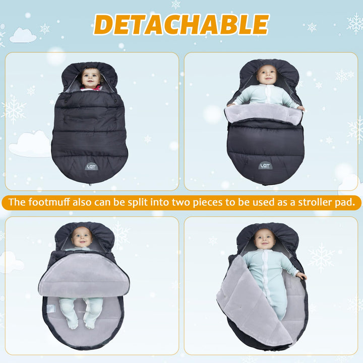 LAT Winter Warm Stroller Footmuff 30 * 18 in Universal Baby Stroller Bunting Bag Toddler Stroller Sleeping Bag Sack Baby Car Seat & Carrier Cover, Winter Baby Essentials,Fit All Strollers