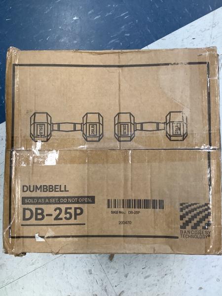 Bancorezy Technology DB-25P Dumbbell Set - 25lb Pairs Retail $79.99