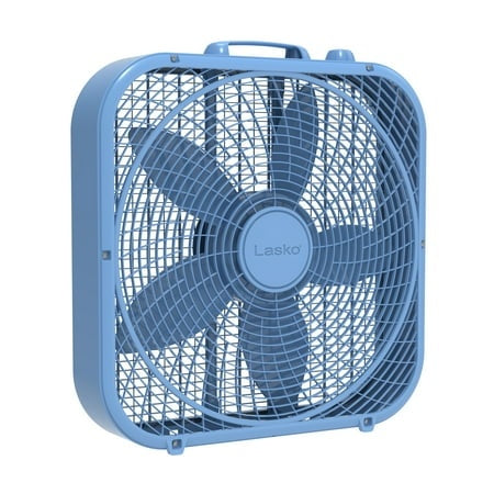 Lasko 20  Cool Colors 3-Speed Box Fan with Weather-Resistant Motor  Blue  B20310