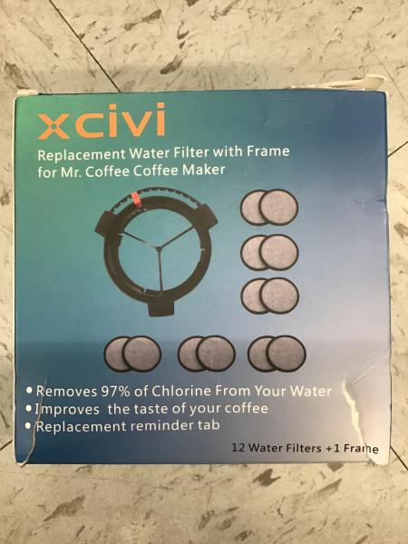 Xcivi Replacement Water Filter with Frame for Mr. Coffee - Chlorine Removal, Improves Taste Retail $29.00