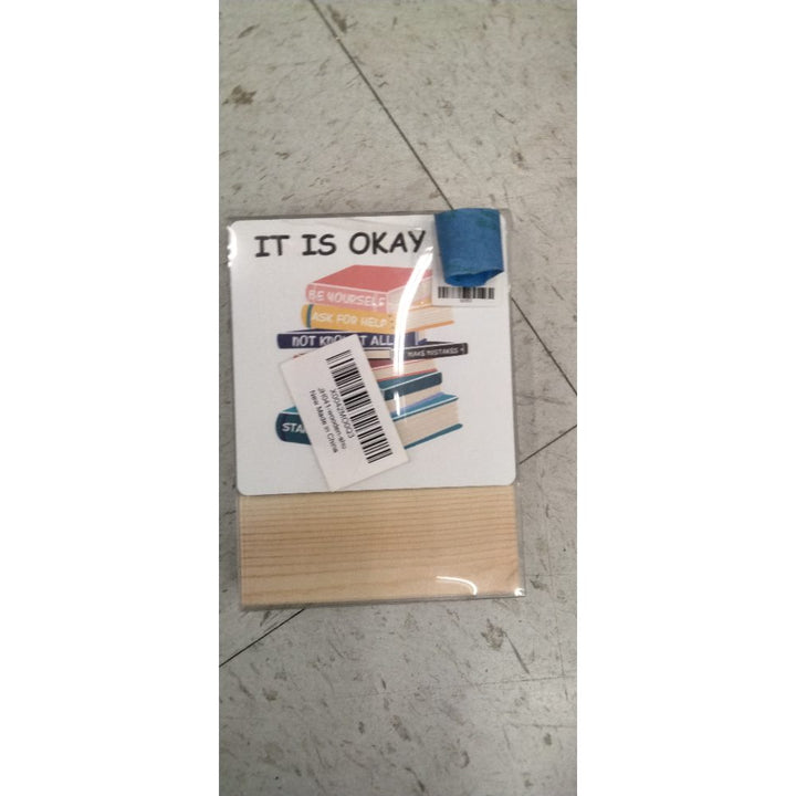 ZsaTuiy Mental Health Wooden Motivational Desk Decor - It is Okay to Ask for Help