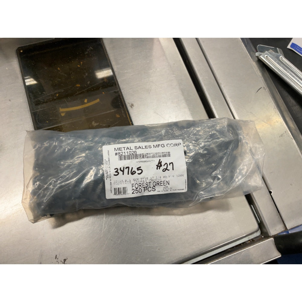 Metal Sales MFG Corp #8211026 - 250 PCS Forest Green