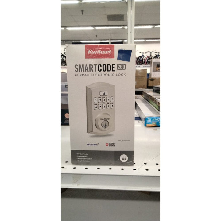 Kwikset 9260TRL-15S Traditional SmartCode Keypad Electronic Deadbolt SmartKey Satin Nickel Finish