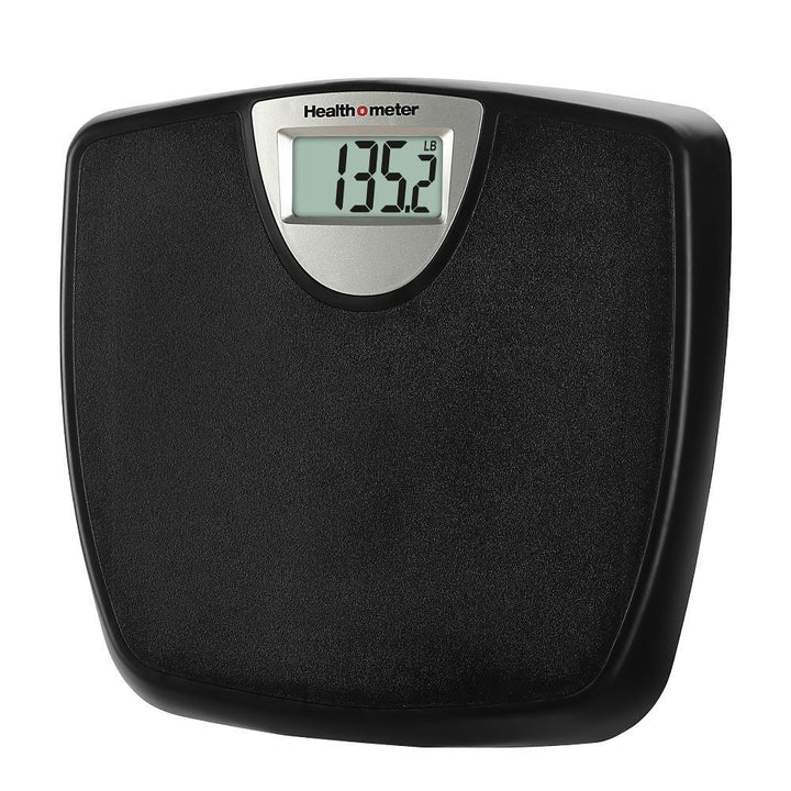 Weight Tracking LCD Bathroom Scale, Black, 350lbs Capacity, AAA Battery Powered
