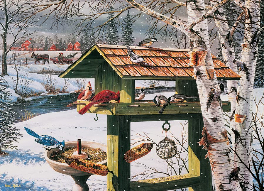 Cobble Hill 1000 Piece Puzzle - Backyard Banquet - Sample Poster Included