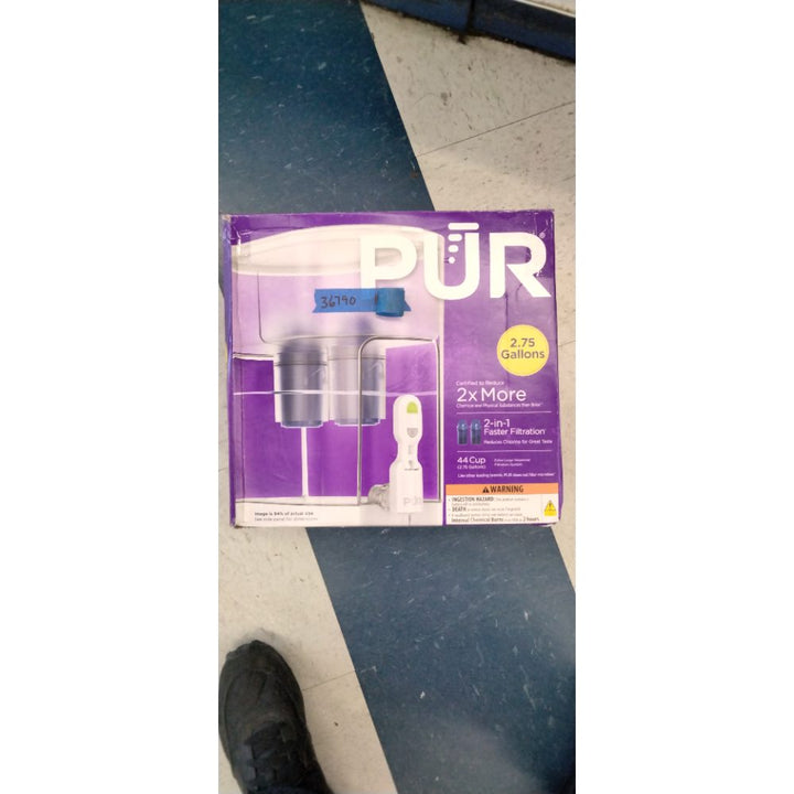 PUR XL 44-Cup Water Filter Dispenser with 2 Genuine PUR Filters, Largest Available, 44-Cup Capacity, 2-in-1 Powerful, Faster Filtration, Dishwasher Safe, (PDI4000Z)