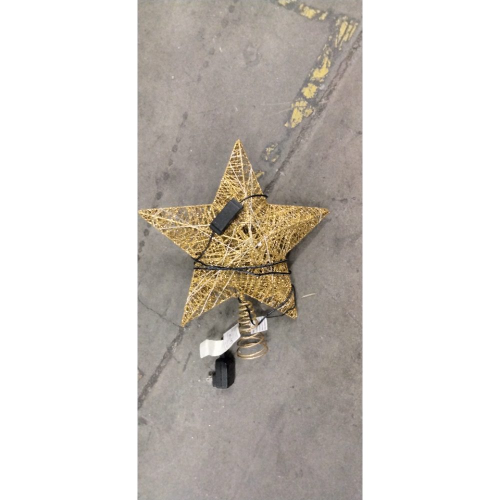 Christmas Star Tree Topper - Gold Retail $25.00