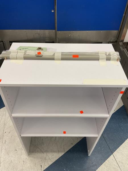 CLEARANCE- White Bookcase - 3 Shelf, Freestanding Retail $30