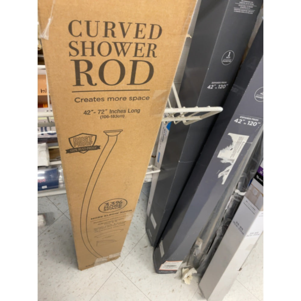 Bath Bliss Curved Shower Rod | Adjustable 42"-72" Inch | Bathroom Shower Curtain and Liner Rod | 33% More Space | Wall Mounted | Easy Installation | Oil Rubbed Bronze