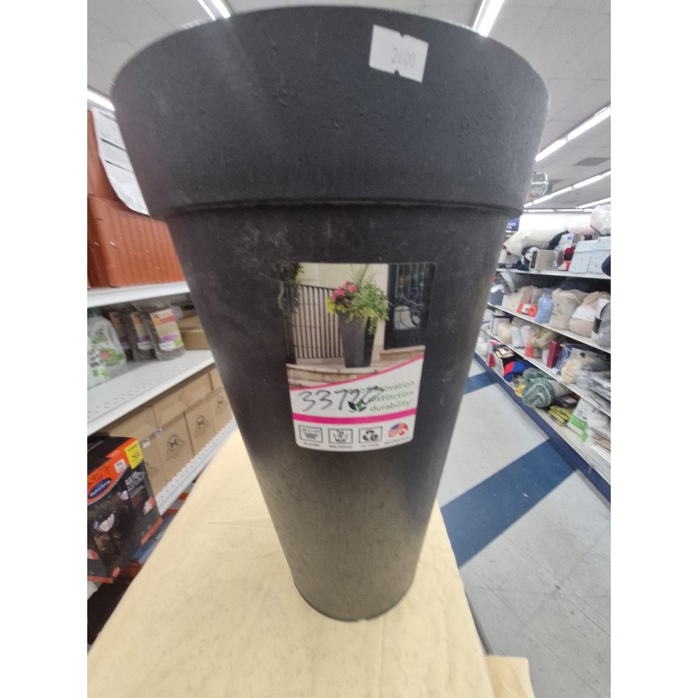 Unbranded Tall Tapered Planter, Black, Durable