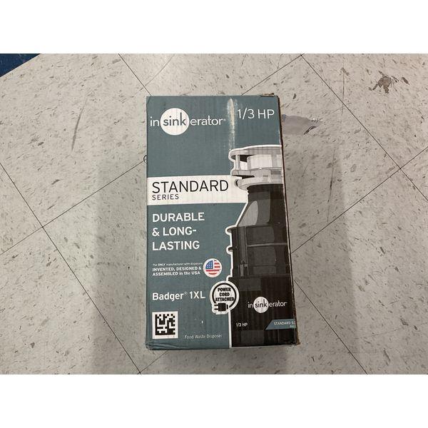 InSinkErator Badger 1XL, 1/3 HP, Standard Series, Durable & Long-Lasting, Power Cord Attached Retail $130.00