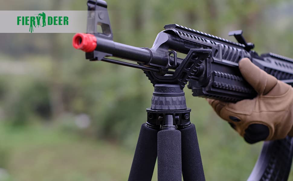 FIERY DEER V Yoke Hunting Equipment Adjustable Retractable Accessories Hunting Stick Monopod Bipod Tripod,Camera Tripod (V Yoke-5)