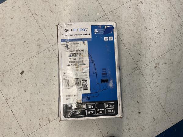 FOTING Submersible Pump, HP230198001 DBF2 - 1 HP, 25 ft Retail $100.00