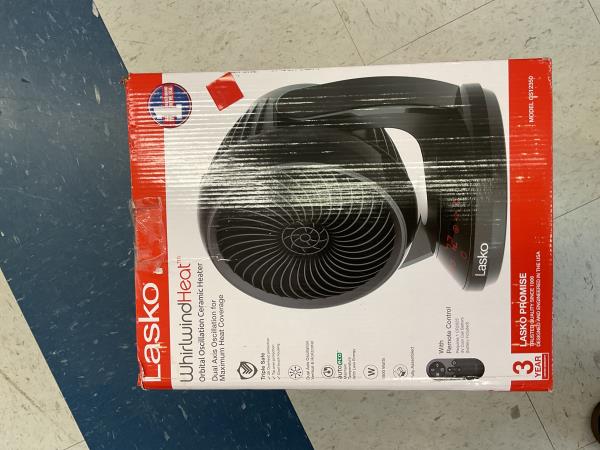Lasko CS12350 Whirlwind Heat Orbital Oscillation Ceramic Space Heater with Remote  Black Retail $34.98
