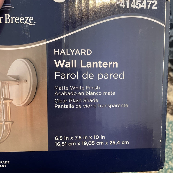 Harbor Breeze Halyard 1-Light 10-in White Outdoor Wall Light