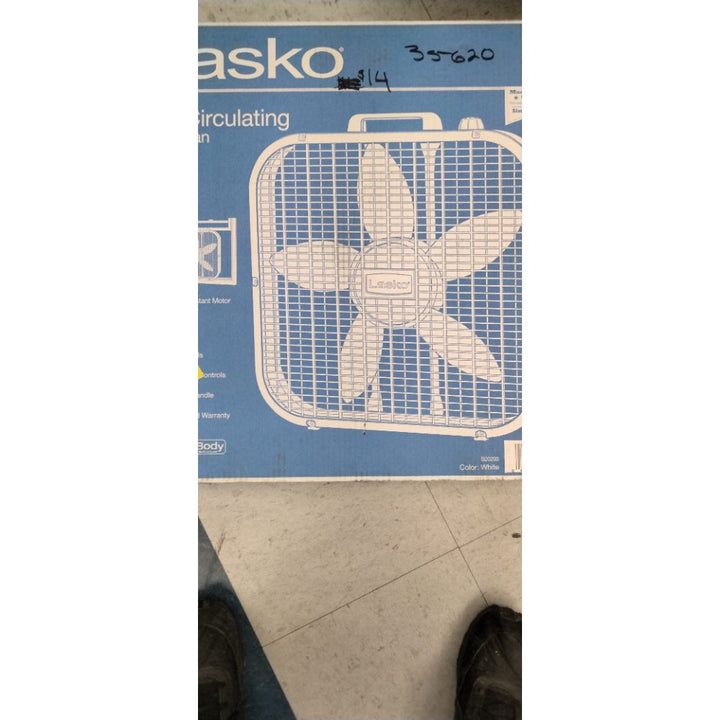 Lasko 20  Cool Colors 3-Speed Box Fan with Weather-Resistant Motor  Blue  B20310