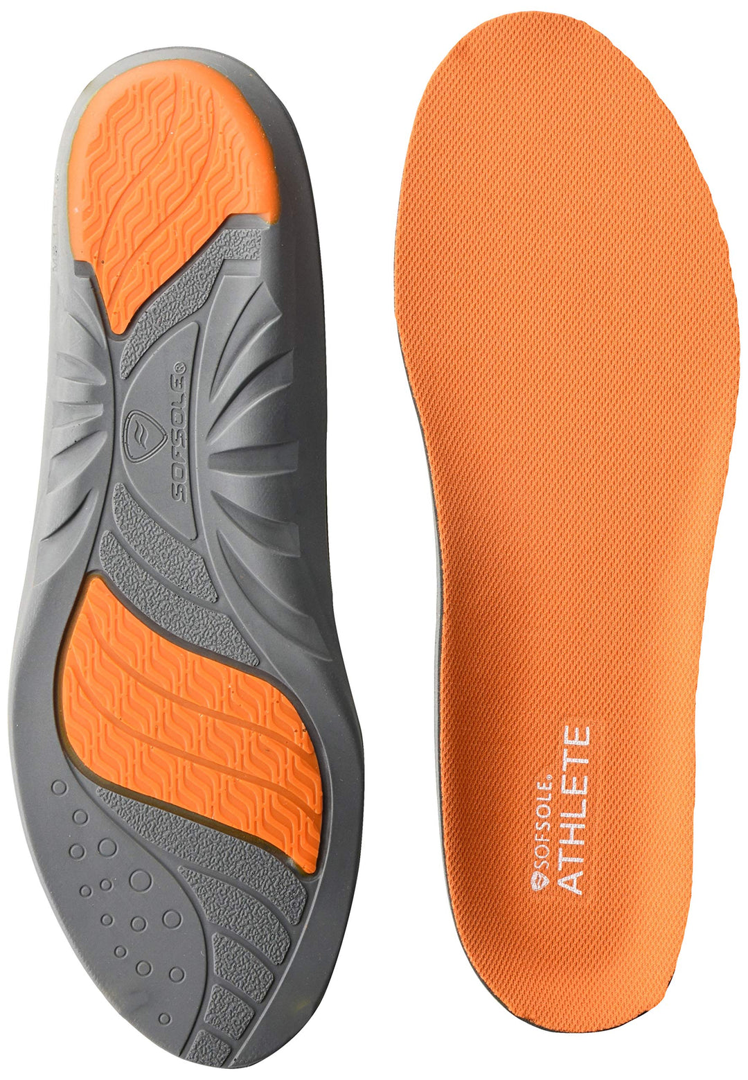 Sof Sole Athlete Insole Men's Insoles Large US Orange-Grey