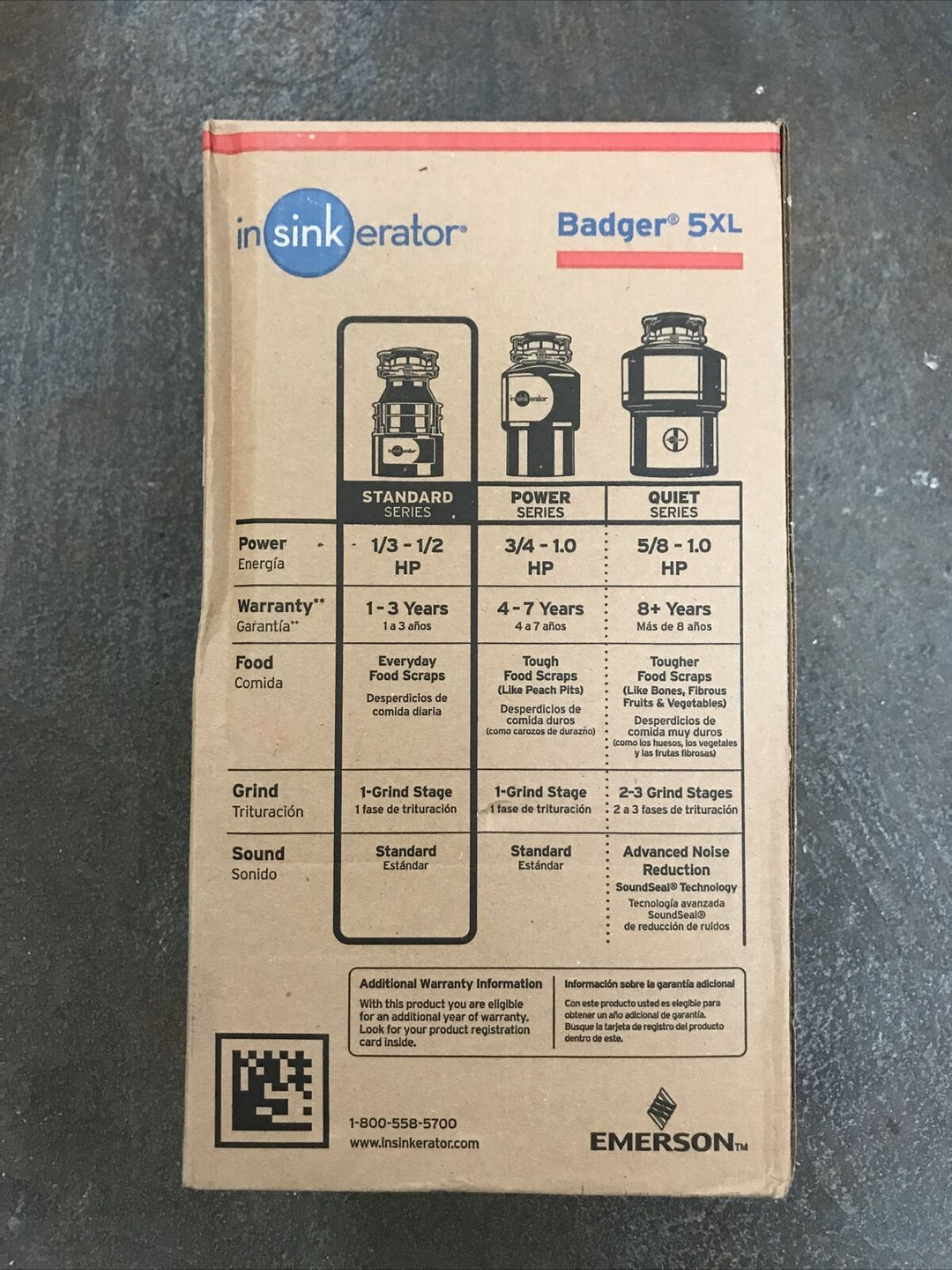 InSinkErator Standard Series Badger 5XL Garbage Disposal - 1|2 Horse Power