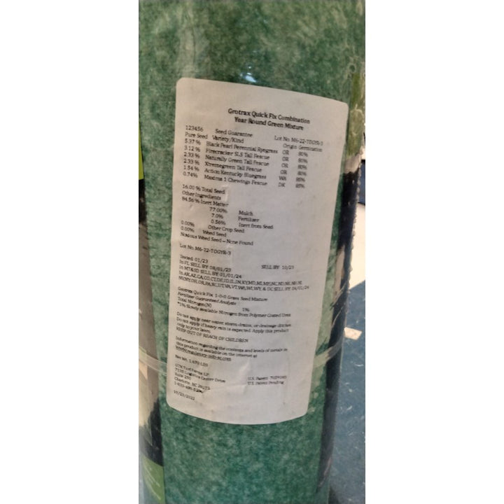 Growtrax Biodegradable Grass Seed Mat, Year Round Green - 50 Sq Ft Quick Fix Roll - Growing Solution for Lawns, Dog Patches and Shade - Just Roll Water & Grow -Not Fake or Artificial Grass