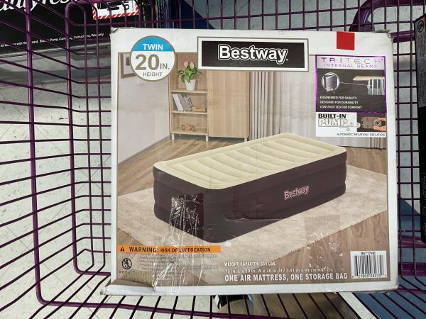 Bestway Maroon 20  Twin Air Mattress with Built-in Pump Retail $45.00